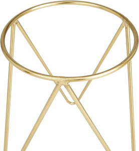 Ensemble de 2 jardinières en métal doré avec supports amovibles, petits pots de fleurs d'intérieur et d'extérieur, 7 pouces, supports décoratifs pour plantes pour le salon - Product Image 2