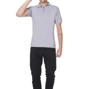 T-shirt de sport pour homme en 100 % laine mérinos, col en V, séchage rapide, respirant, vêtements décontractés pour l'extérieur - Product Image 1