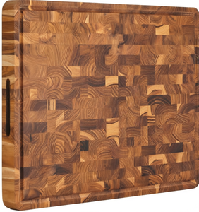 Planche à découper rectangulaire en bois d'acacia, plateau de service à grain naturel pour fromage, fruits, cuisine et salle à manger - Product Image 1