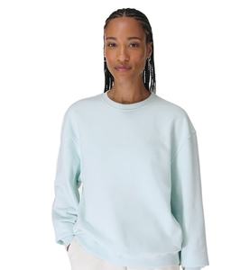 Sweat-shirt personnalisé pour femme, couleur unie, séchage rapide, hiver, manches longues, tissu polaire, style streetwear, logo personnalisé - Product Image 1