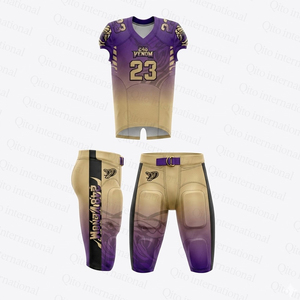 Direct Factory Supply American Football Uniform Top Custom Lightweight Breathable Jersey and <b>Padded</b> <b>Pants</b> Bulk Set - Product Image 2