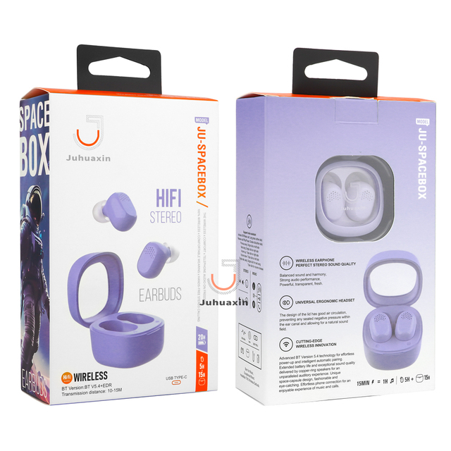 Top-Rated JU-SPACEBOX BT5.4 In-Ear Wireless Earphones Compact Smooth Connection Crystal Clear Sound Featuring Digital Display