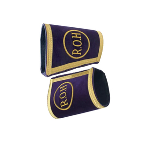 Manguitos de Regalia Masónica Bordados a Mano Personalizados, Manguitos de Regalia Masónica con Bordado Táctico, Delantales de Maestro Masón - Product Image 3