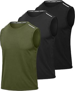 Débardeurs Homme Personnalisés à Col Rond Respirants Coupe Musclée Unie 100% Coton pour Entraînement et Gym – Prix Usine - Product Image 1