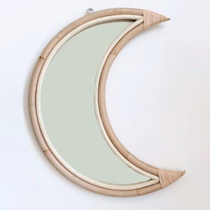 Hermosos espejos de ratán en forma de media luna, hechos a mano, espejo de pared en forma de creciente, el más vendido, decoración para el hogar - Product Image 4