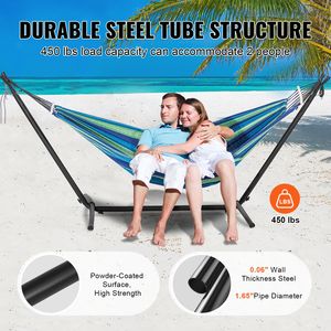 Supporto per Amaca Portatile in Acciaio, Capacità 450 libbre, per 2 Persone, Robusto con Ganci Regolabili, Telaio in Tessuto Adatto per Letti da 10' e 13' - Product Image 4