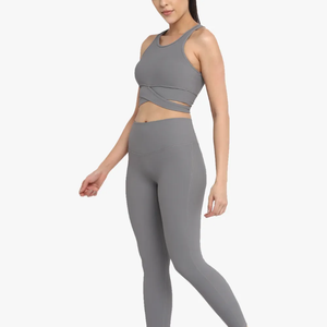 Conjunto de Ropa Deportiva con Logotipo Personalizado, Pantalones de Yoga, Leggings, Sujetador Deportivo, Conjunto de Yoga para Mujer, Transpirable, Sin Costuras, Servicio OEM - Product Image 2