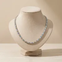 Exquisito Collar de Cadena con Diamantes Cultivados en Laboratorio, con Brillo Gradual, Joyería Fina Chapada en Oro, Certificado IGI, Estilo Hip Hop, Tipo Tenis