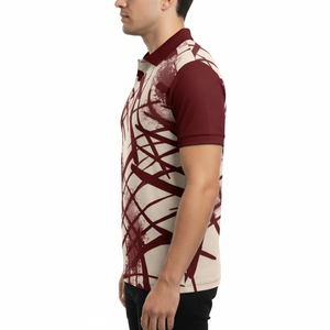 เสื้อโปโลผู้ชายแขนสั้นผ้าคอตตอนและโพลีเอสเตอร์สีพื้นปักลายลำลองแบบสปอร์ต  รับสั่งทำลายพิมพ์ตามแบบ - Product Image 3