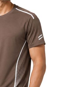T-shirt de sport marron personnalisé pour homme, séchage rapide, respirant, pour la gym, le fitness, la course à pied, l'entraînement athlétique, en polyester, vêtement de sport - Product Image 4