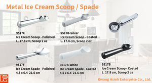 Cuillère à glace en alliage d'aluminium moulé sous pression, finition brillante argentée, écologique et de haute qualité Kwang Hsieh - Product Image 6