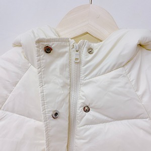 Veste matelassée à capuche, manteau d'hiver, couleur unie, style décontracté, respirant, polyester, fermeture éclair, unisexe, longueur normale, devant - Product Image 5