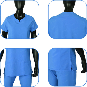 Tenues médicales pour hommes, ensembles de blouses d'infirmière extensibles à manches courtes, vêtements de sécurité à séchage rapide, uniformes médicaux pour clinique, laboratoire et médecins - Product Image 4
