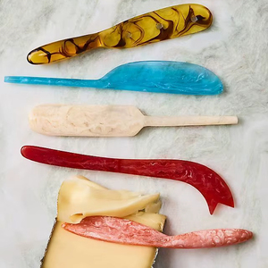 ชุดมีดชีสเรซิ่นดีไซน์ล่าสุด ชุดอาหารเย็น ช้อนส้อม ผลไม้ ผลิตภัณฑ์สร้างสรรค์สำหรับตัดเนยและชีส ใช้กับเครื่องล้างจานและไมโครเวฟได้ - Product Image 1