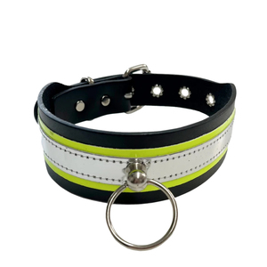 Collier ras du cou FUNK PLUS en cuir PU avec chaîne à maillons et fermoir argenté, style punk unisexe, accessoire de mode pour soirée - Product Image 2