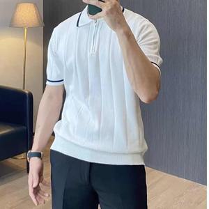 Chemises pour hommes de haute qualité - Manches courtes en coton tricoté, tissu éponge d'été, poche unie, décontractées, respirantes, séchage rapide, personnalisables, vente en gros - Product Image 4