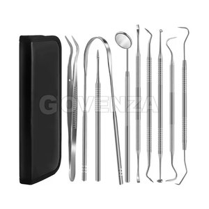 Kit d'examen dentaire de précision, 6 pièces, instruments chirurgicaux manuels professionnels en acier inoxydable, CE, poignée ergonomique, classe I 1 - Product Image 5
