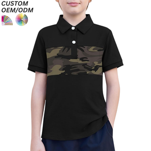 Custom Boys Polo Shirt Knitted Breathable Quick Dry Cotton Short Sleeve Kids Casual OEM ODM Support for Wholesale Manufacturing - Product Image 4