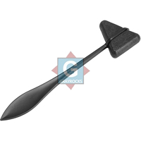 Marteau de réflexes neurologiques Grayrocks, tête triangulaire en caoutchouc, acier inoxydable, fonctionnement manuel