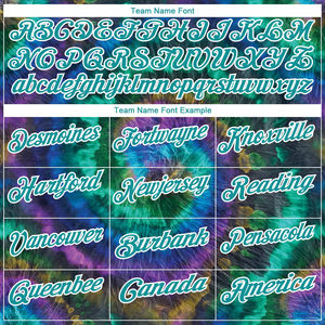 Camiseta Clásica Personalizada con Estampado Tie Dye en Verde Azulado y Blanco, de Secado Rápido, de Poliéster, para Hombre (Manga Corta) - Product Image 4