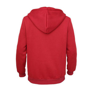 <b>Men's</b> <b>Red</b> Hooded <b>Sweatshirt</b> 100% Organic Cotton French Terry Regular Fit Casual Winter Wear Solid Color Knitted Hoodie 2026 - Product Image 2