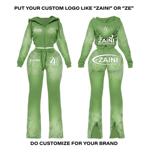 ZAINI 350g Premium 100% Cotton Fleece Breathable <b>Knitted</b> Men STREETWEAR Winter Tracksuit Solid Sublimation Custom Logo <b>Set</b> - Product Image 1