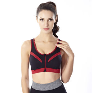 Soutien-gorge de sport personnalisé en tissu doux brossé sans couture, anti-humidité, très extensible, respirant, dos en U, pour le fitness, le yoga, la course et l'entraînement - Product Image 4