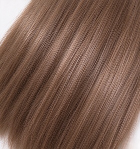 Peluca de Cabello Humano 100%, Larga y Lisa, Color Castaño Claro, Aspecto Natural, con Raya al Medio, Peluca de Moda para Mujer - Product Image 5