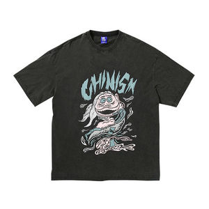 T-shirt en coton épais 300 GSM pour hommes, coupe ample et oversize, vente en gros, marque privée OEM - Product Image 4