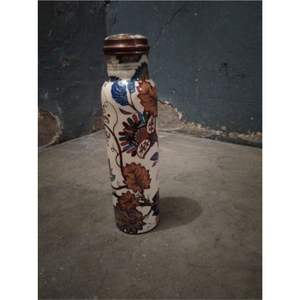 Botella de Agua Hecha a Mano de Cobre Puro, Diseño de Panal, a Prueba de Fugas, Beneficios Ayurvédicos para la Salud, Recipiente de Cobre Negro Mate y Blanco, 1L - Product Image 3