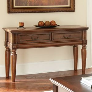 Traditional Mahogany Wooden <b>Console</b> <b>Table</b> With <b>Storage</b> Shelf For Modern Home Entryway Living Room Decoration - Product Image 1