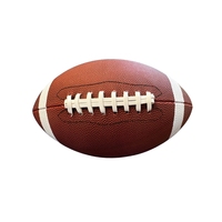Ballons de football américain promotionnels personnalisés en cuir durable avec logo couleur, fabriqués en caoutchouc moulé, pour l'entraînement en extérieur, toucher doux