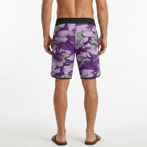 Shorts de surf camouflage pour hommes, shorts de bain à séchage rapide, légers, taille élastique, vêtements de plage, tenue décontractée d'été, style vacances - Product Image 2