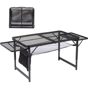 Tavolo da Picnic Portatile 4.7 FT con Altezza Regolabile, Gambe Quadrate in Alluminio, Pieghevole e Riponibile, per Palestra, Fattoria, Esterni, Parco, Hotel - Product Image 3