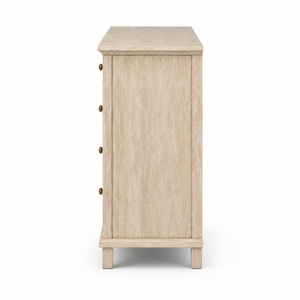 Meilleure Qualité Écologique Durable Gain de Place Commode à Tiroirs en Bois de Mangue Massif Sculpté à la Main Blanc Antique avec Motif Floral Éléphant - Product Image 5