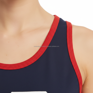 Private Label 100% Cotton Tank <b>Top</b> Women Custom Logo Contrast Binding Ringer Sleeveless Vest <b>Top</b> Female Manufacturer Wholesale - Product Image 4