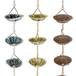 Chaîne de pluie décorative moderne en métal pour toiture et aménagement paysager - Product Image 3