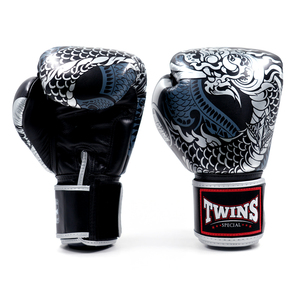 Guantes de Boxeo Twins con Estampado Dorado, Cuero Vacuno Genuino de Alta Calidad, Logotipo Personalizado, para Boxeo, Sparring y Muay Thai - Product Image 4