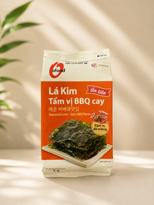Korean Spicy BBQ Flavor Roasted Seasoned <b>Seaweed</b> <b>Snack</b> 5g x 3 Packs O'food Wholesale - Product Image 2