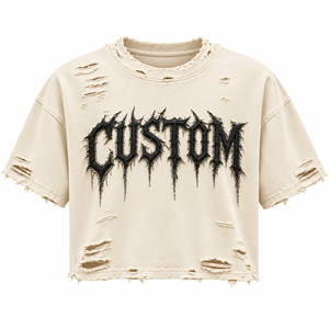 เสื้อยืดโอเวอร์ไซส์ทรงครอปสไตล์วินเทจพรีเมียม ผ้าฝ้าย 100% เป็นมิตรต่อสิ่งแวดล้อม ระบายอากาศได้ดี เหมาะสำหรับทุกเพศ สตรีทแวร์ - Product Image 1