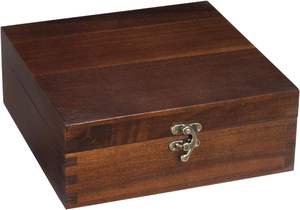 Caja de Joyería de Madera Vintage, Rectangular, con Tapa con Bisagras y Cierre, para Manualidades, Recuerdos de Boda, Organizador de Escritorio, Regalo - Product Image 3