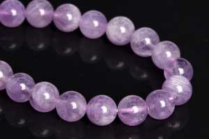 ลูกปัดอเมทิสต์แท้จากบราซิล พลอยธรรมชาติ ร้อยครึ่งเส้น ทรงกลม ขนาด 7 นิ้ว ขายส่งจำนวนมาก สำหรับทำเครื่องประดับ - Product Image 6