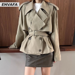 Manteau Trench Personnalisé Printemps Nouvelle Collection – Style Sophistiqué avec Ceinture à Nouer pour Femme |   Fabricant OEM ODM - Product Image 6