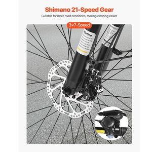 Bicicleta Híbrida Ligera con Cuadro de Aluminio, Ruedas 700c, para Hombres y Mujeres, Urbana, para Adultos - Product Image 3
