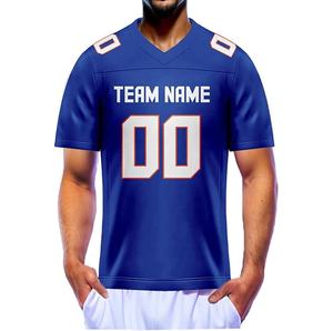 Jersey de práctica de fútbol americano para hombre transpirable de malla de poliéster 100% hecho a medida al por mayor con su propio logotipo - Product Image 3