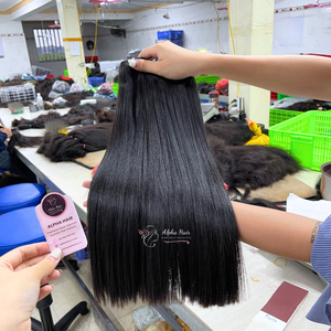 Venta al por mayor 360 Peluca de pelo de encaje completo de hueso suave y liso recto extensiones de cabello humano crudo vietnamita prearrancado barato - Product Image 6