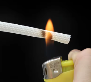 Manguito de fibra de vidrio trenzado negro de 600 °C, tubo de fibra de vidrio para alta temperatura y químicos, rollos de fibra de vidrio negro y blanco - Product Image 3