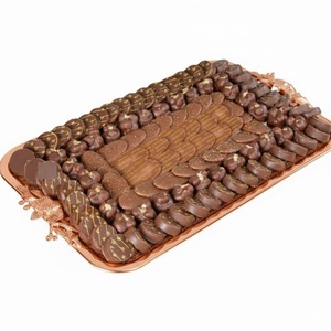 Fantastic Design Copper Finish Metal Chocolate Tray Chocolate Serving Tray Table Ware Sweets Desserts Holder For <b>Hotel</b> <b>Supplies</b> - Product Image 4