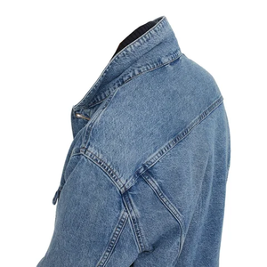Veste en jean pour homme LIMOS SPORTS, style hip-hop respirant, denim délavé moyen, tissu en coton, OEM personnalisé - Product Image 5