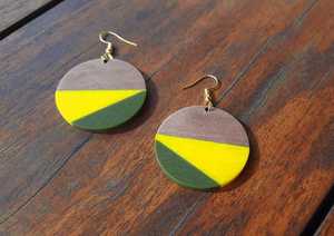 Handmade Wooden Resin Earrings MN EXPORTS Fashion Jewelry Women Geometric <b>Drop</b> Customized Design Bohemian Lightweight - Product Image 3